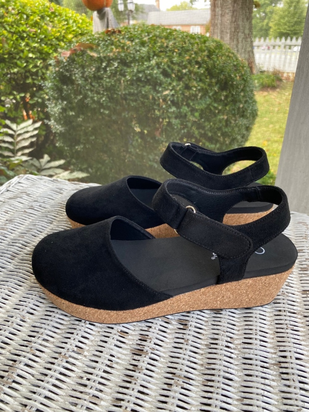 Corky's All In Wedge - Black Faux Suede